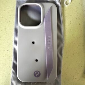Loopy Case White Phone Case with Light Purple Loop